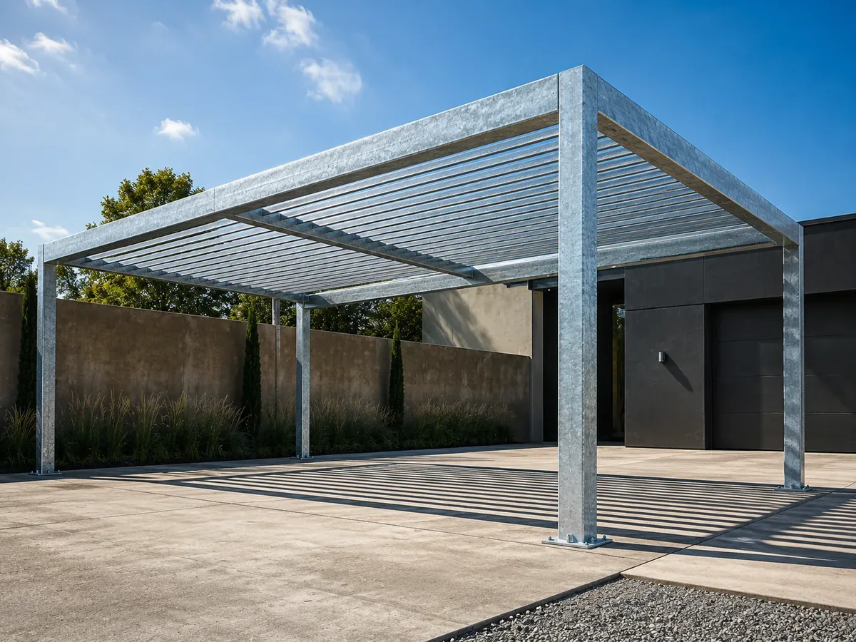Oceľová pergola z pozinkovaných profilov
